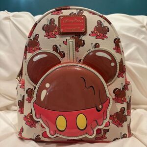 Loungefly X Disney Parks Eats  Mickey Mouse Candy Apple Mini Backpack NWT